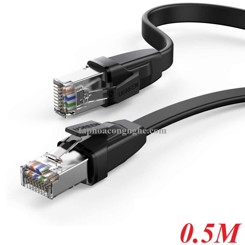 Ugreen 10979 0.5M CAT8 U-FTP 2000Mhz 30AWG cáp mạng màu đen 50cm NW134 30010979